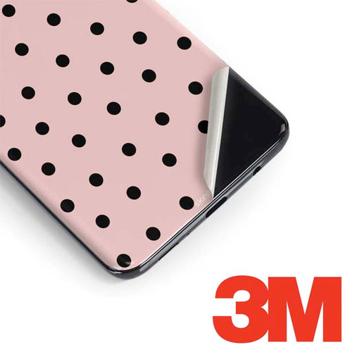 Pink and Black Polka Dots Galaxy S9 Plus Skin