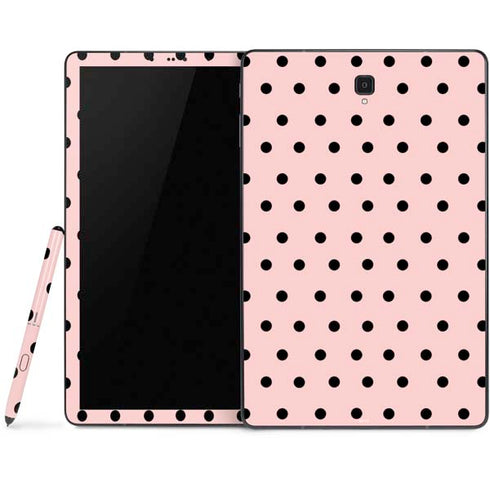 Pink and Black Polka Dots Samsung Galaxy Tab Skin