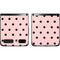 Pink and Black Polka Dots Galaxy Z Flip Skin