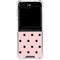 Pink and Black Polka Dots Galaxy Z Flip5 5G Clear Case