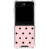 Pink and Black Polka Dots Galaxy Z Flip5 5G Clear Case
