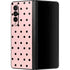 Pink and Black Polka Dots Galaxy Z Fold3 5G Skin