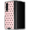 Pink and Black Polka Dots Galaxy Z Fold4 5G Clear Case