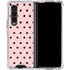 Pink and Black Polka Dots Galaxy Z Fold4 5G Clear Case