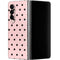 Pink and Black Polka Dots Galaxy Z Fold4 5G Skin
