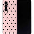 Pink and Black Polka Dots Galaxy Z Fold4 5G Skin
