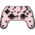 Pink and Black Polka Dots Google Stadia Controller Skin