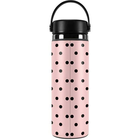 Pink and Black Polka Dots Hydro Flask 20oz Wide Mouth Skin