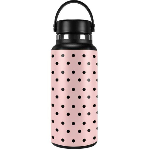 Pink and Black Polka Dots Hydro Flask 32oz Wide Mouth Skin