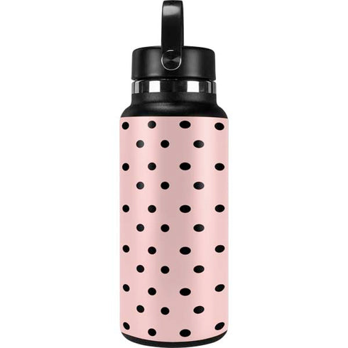 Pink and Black Polka Dots Hydro Flask 32oz Wide Mouth Skin
