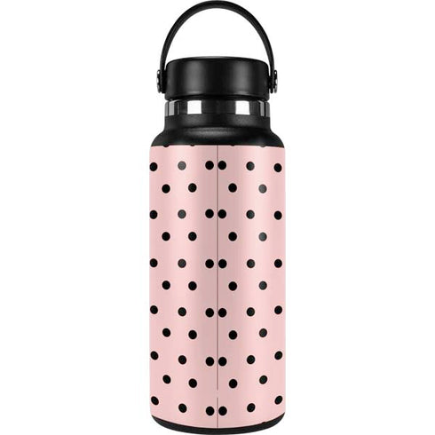 Pink and Black Polka Dots Hydro Flask 32oz Wide Mouth Skin