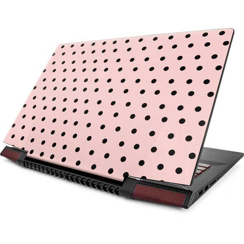 Pink and Black Polka Dots Lenovo IdeaPad Skin