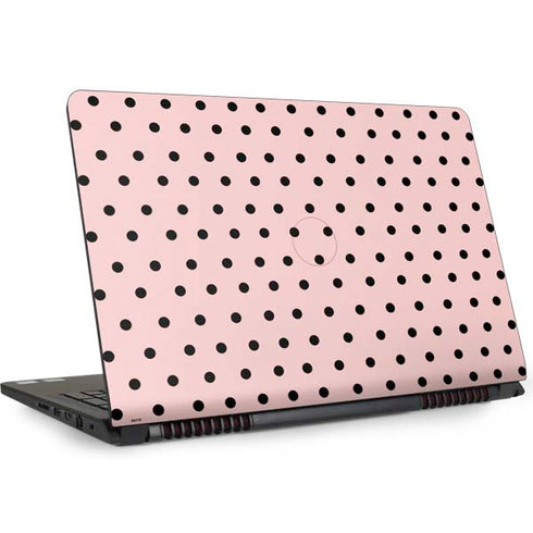 Pink and Black Polka Dots Dell Inspiron Skin
