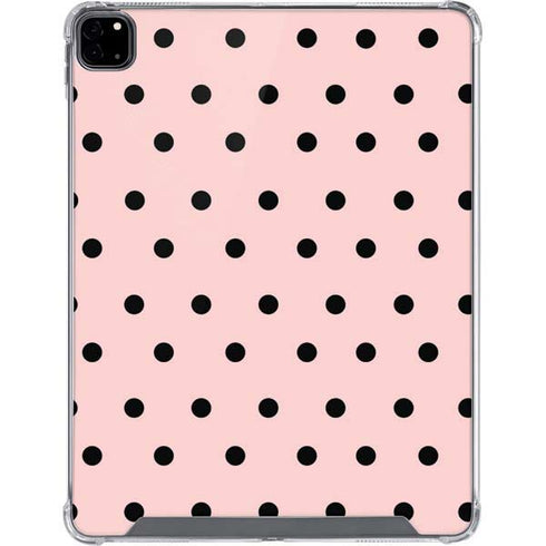 Pink and Black Polka Dots iPad Pro 12.9in (2020) Clear Case