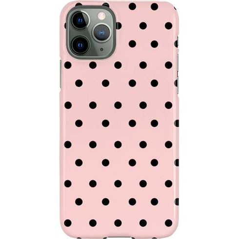 Pink and Black Polka Dots iPhone 11 Pro Lite Case