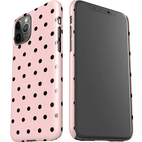 Pink and Black Polka Dots iPhone 11 Pro Lite Case