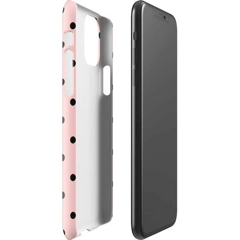 Pink and Black Polka Dots iPhone 11 Pro Max Lite Case