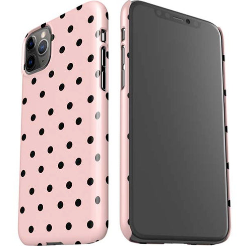 Pink and Black Polka Dots iPhone 11 Pro Max Lite Case