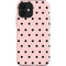 Pink and Black Polka Dots iPhone 12 Impact Case