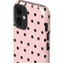 Pink and Black Polka Dots iPhone 12 Impact Case