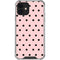 Pink and Black Polka Dots iPhone 12 Mini Clear Case