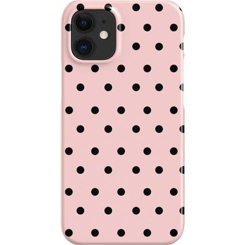 Pink and Black Polka Dots iPhone 12 Mini Lite Case