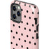 Pink and Black Polka Dots iPhone 12 Pro Impact Case