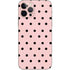 Pink and Black Polka Dots iPhone 12 Pro Skin