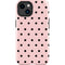 Pink and Black Polka Dots iPhone 14 Plus Impact Case
