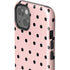 Pink and Black Polka Dots iPhone 15 Impact Case