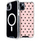 Pink and Black Polka Dots iPhone 15 Plus MagSafe Case