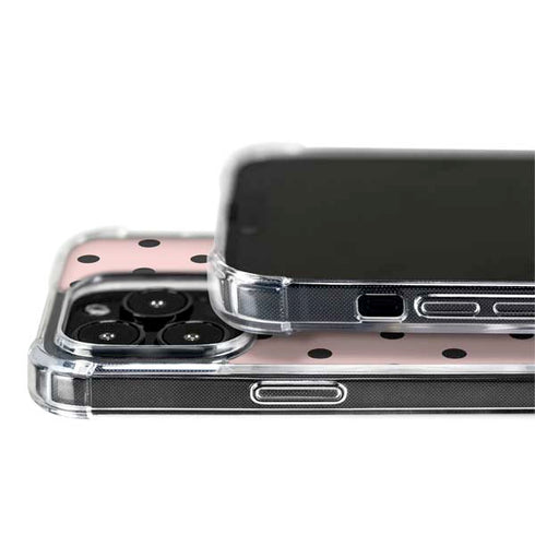 Pink and Black Polka Dots iPhone 14 Pro MagSafe Case