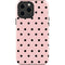 Pink and Black Polka Dots iPhone 15 Pro Max Impact Case