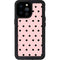 Pink and Black Polka Dots iPhone 14 Pro Max Waterproof Case