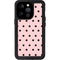 Pink and Black Polka Dots iPhone 14 Pro Waterproof Case