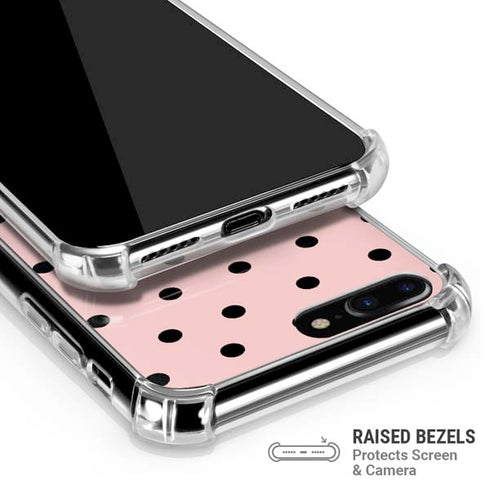 Pink and Black Polka Dots iPhone 7/8 Plus Clear Case