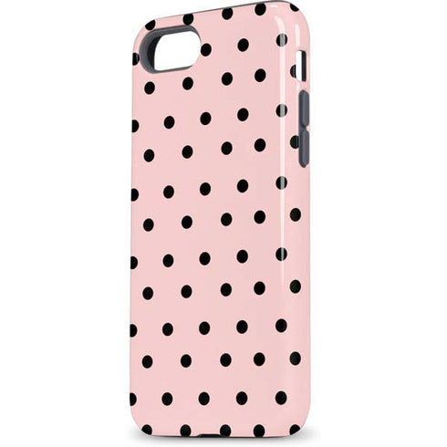 Pink and Black Polka Dots iPhone 7 Pro Case