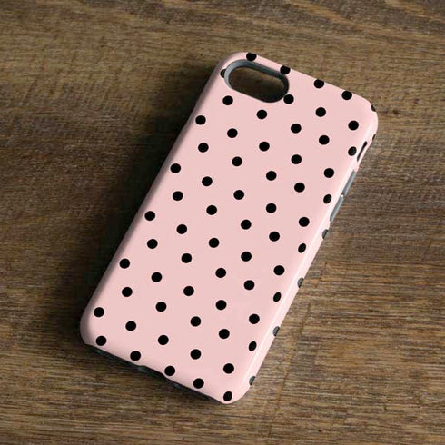 Pink and Black Polka Dots iPhone 7 Pro Case