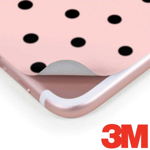 Pink and Black Polka Dots iPhone 7 Skin