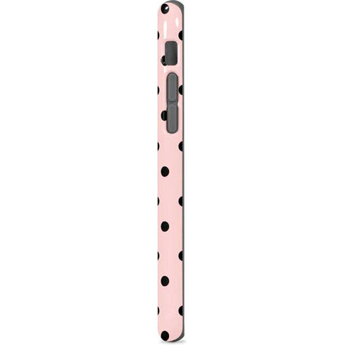 Pink and Black Polka Dots iPhone 8 Pro Case