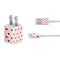 Pink and Black Polka Dots iPhone Charger (5W USB) Skin