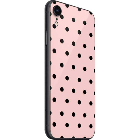 Pink and Black Polka Dots iPhone SE (2nd & 3rd Gen) Skin