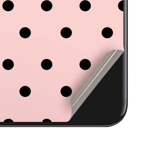 Pink and Black Polka Dots iPhone SE (2nd & 3rd Gen) Skin