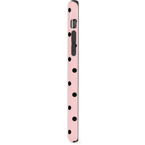 Pink and Black Polka Dots iPhone X Pro Case