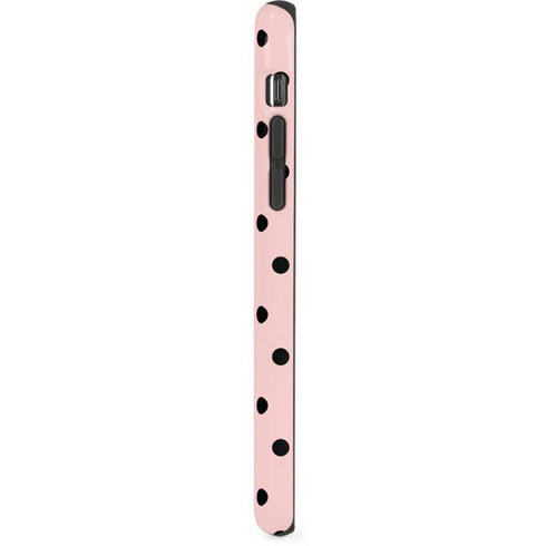 Pink and Black Polka Dots iPhone XR Pro Case