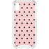 Pink and Black Polka Dots iPhone XS Clear Case