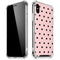 Pink and Black Polka Dots iPhone XS Max Clear Case