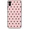 Pink and Black Polka Dots iPhone XS Skin