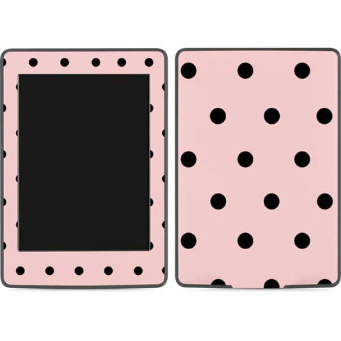 Pink and Black Polka Dots Amazon Kindle Skin