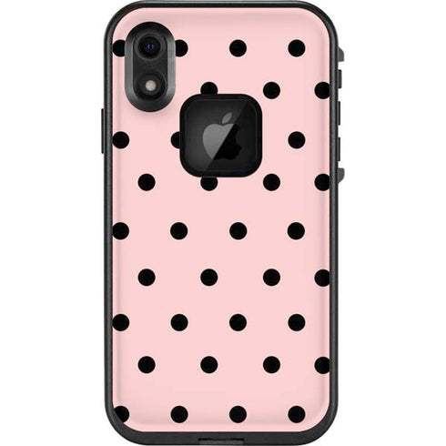 Pink and Black Polka Dots LifeProof Fre iPhone Skin